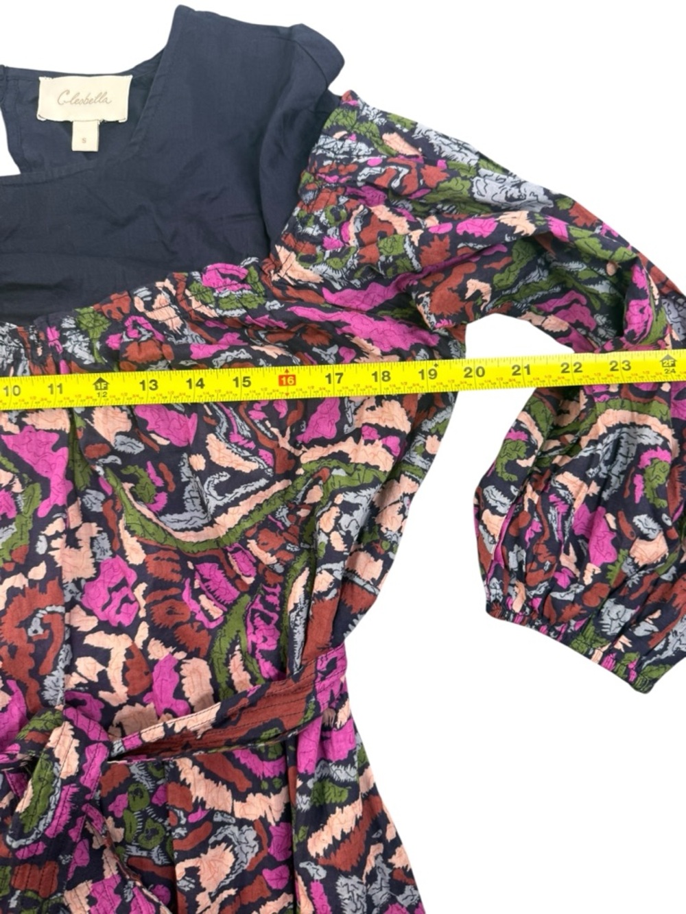 Cleobella Paisley Maxi‎ Dress with Navy Yoke - Picture 5 of 8